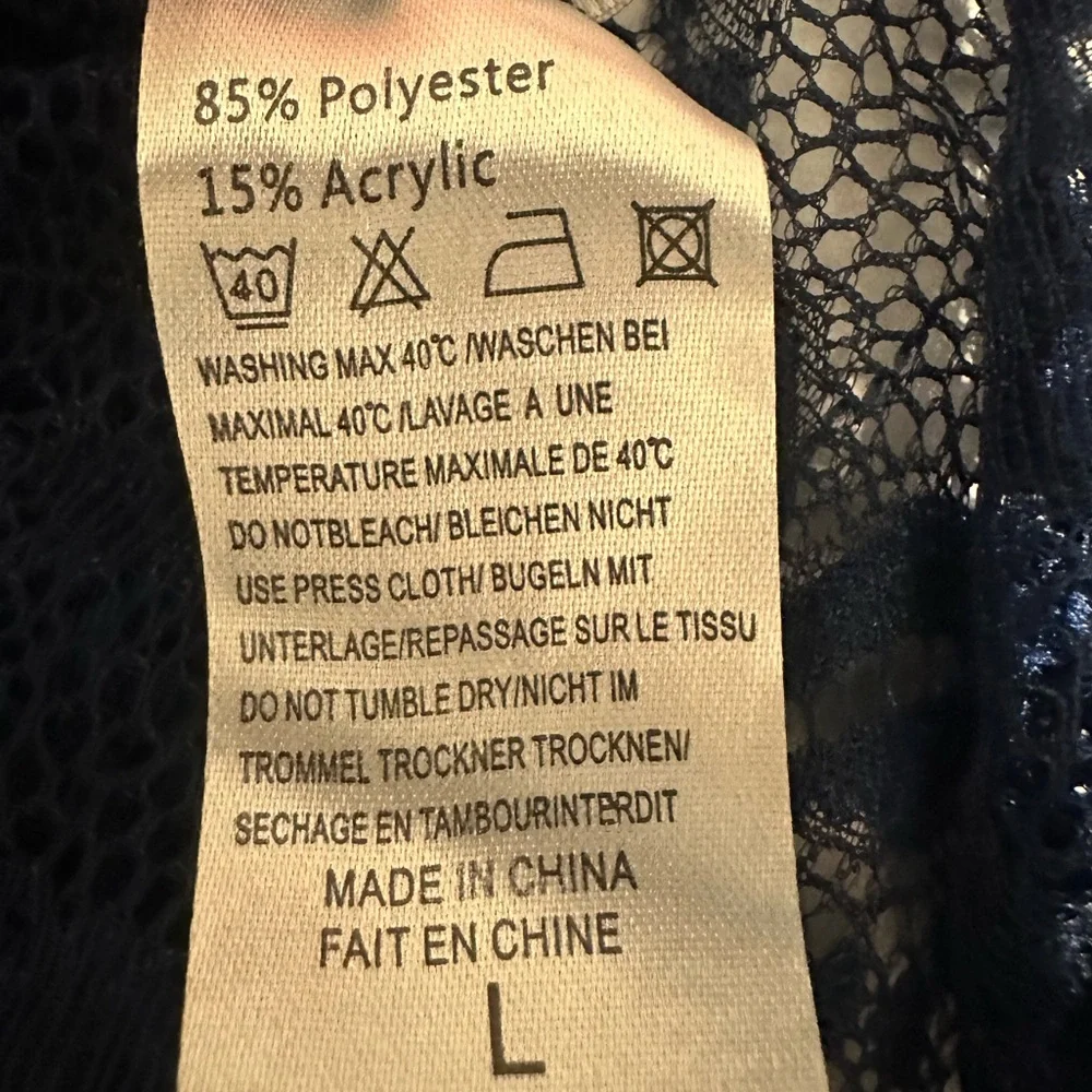 Sexy Lace Bodysuit/Lingerie in Navy Blue- Large